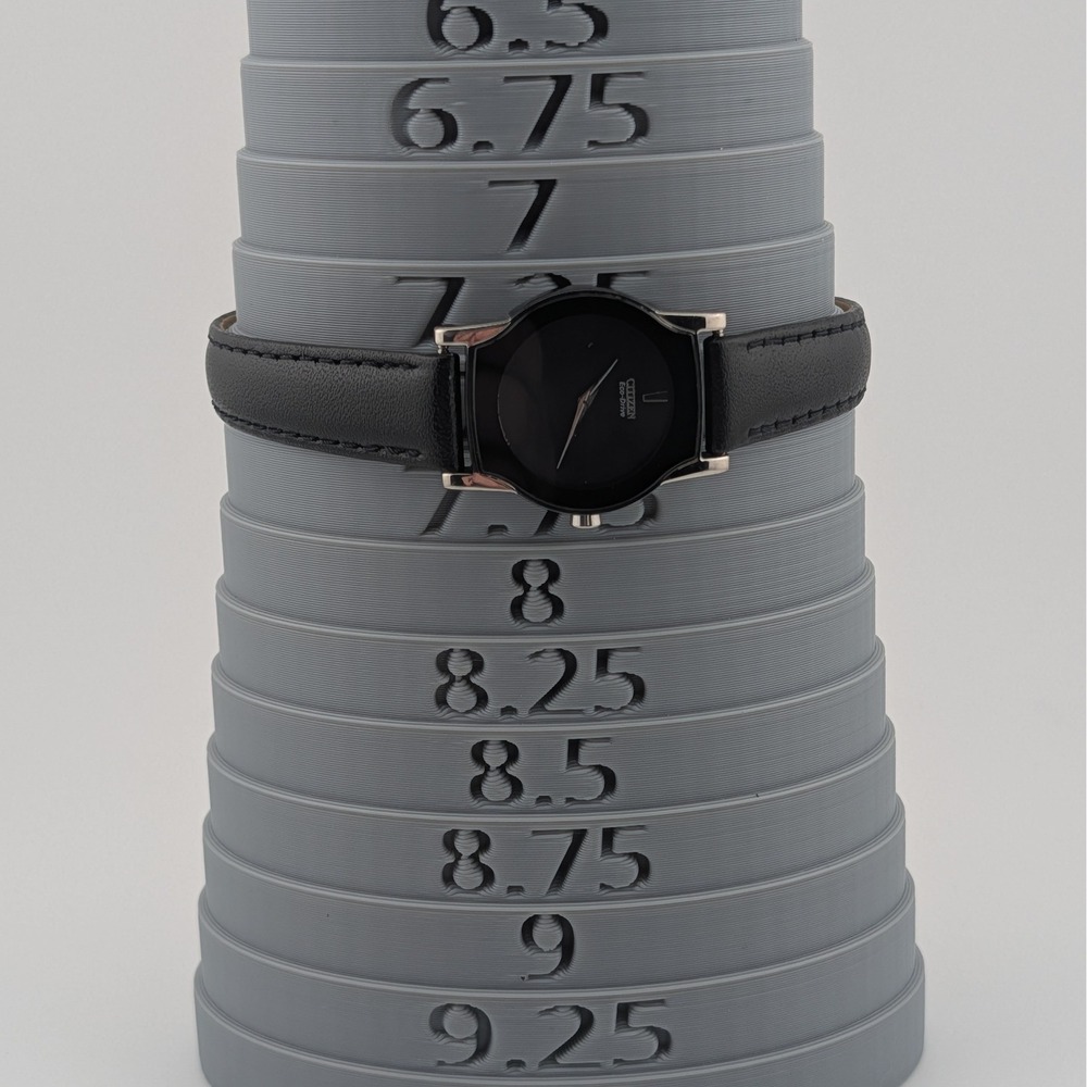 Citizen Eco Drive Stiletto G620 S030676 Black Dial Womens Watch Minimalist - Picture 8 of 10